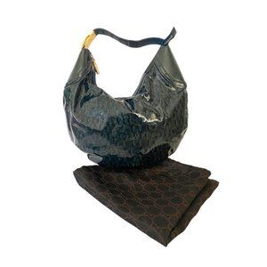 Gucci Horsebit Medium Patent Hobo Bag
